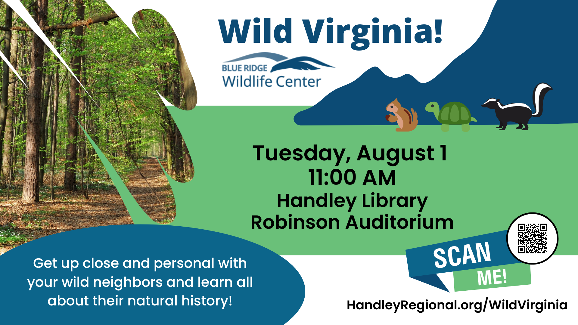 "Wild Virginia!" with Blue Ridge Wildlife Center Handley Regional